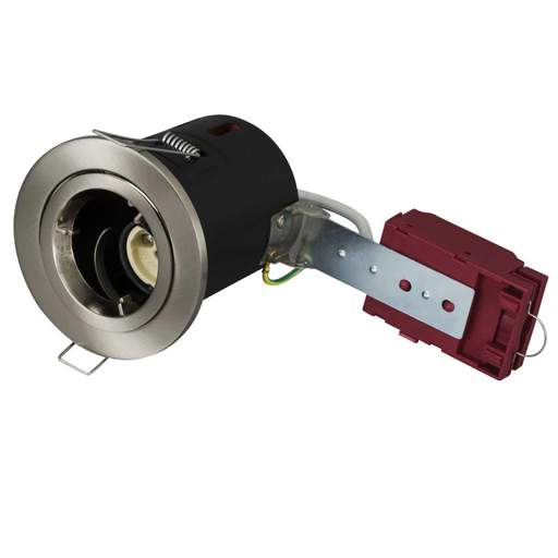 Knightsbridge 50W GU10 Fire Rated Downlight Brushed Chrome