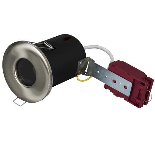 Knightsbridge 50W GU10 Fire Rated Downlight IP65 Brushed Chrome