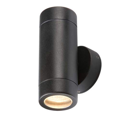 Knightsbridge 35W GU10 2 Light Wall Fitting Black Light Gauge