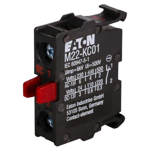 Moeller M22-KC01 Base Fixing Contact Block 1 NC