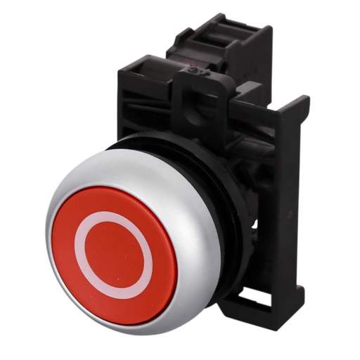 Moeller M22-D-R-X0/K01 Flush Momentary 1 NC Stop Pushbutton Red