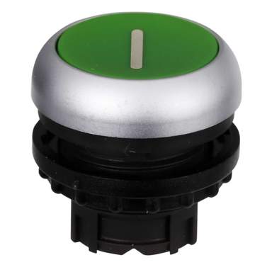 Shopcorp Flat Head Push Button Switch (Green) - Momentary N/O On/Off, Self-Resetting For Industrial Use, 2 Pack
