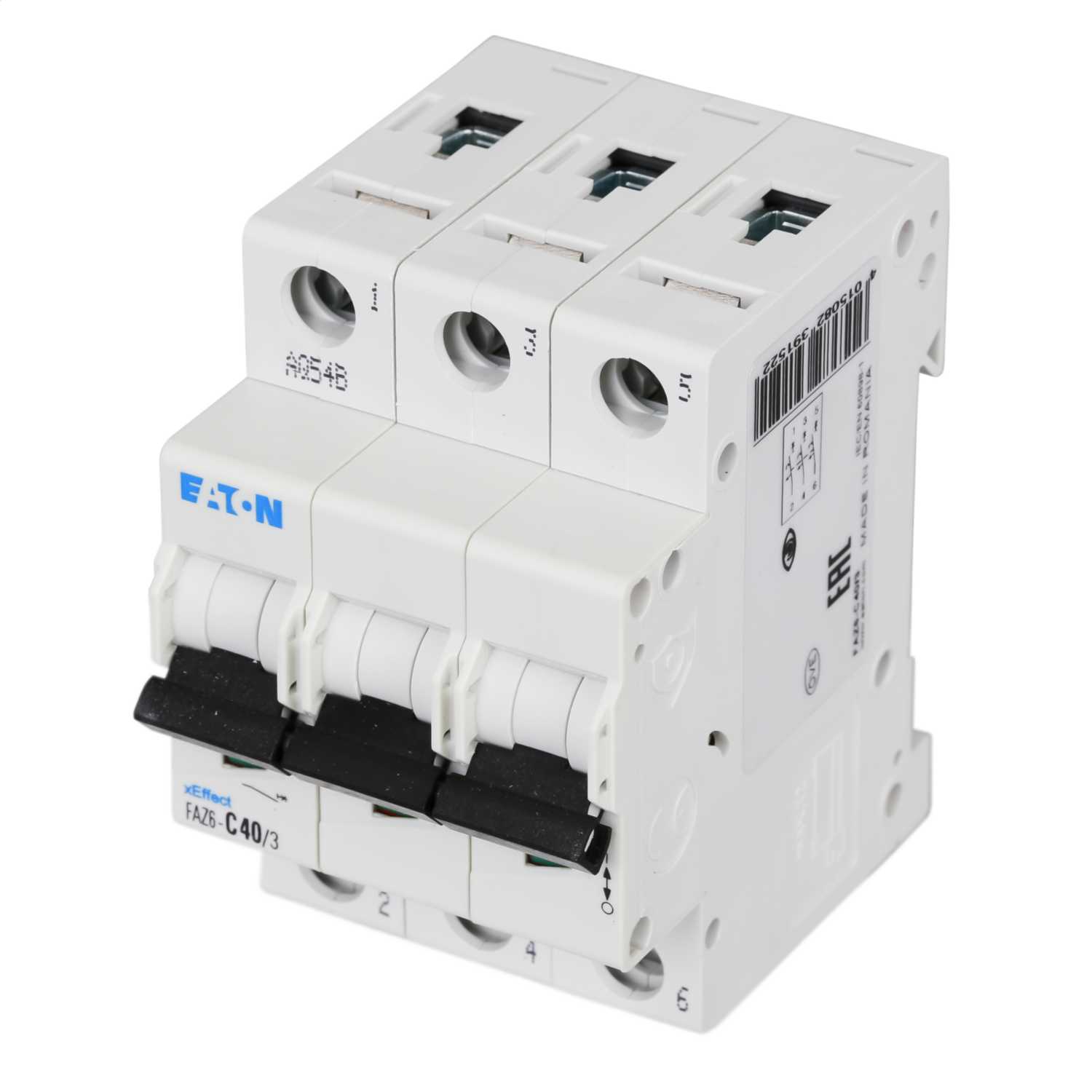 Moeller FAZ6-C40/3 40A Triple Pole 6kA C Curve MCB (239152) | CEF