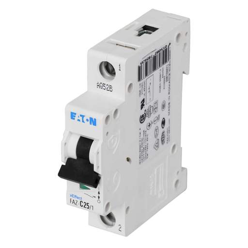 Moeller FAZ-C25/1 25A Single Pole 15kA C Curve MCB