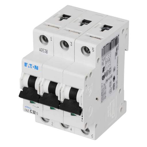 Moeller FAZ-C32/3 32A Triple Pole 15kA C Curve MCB