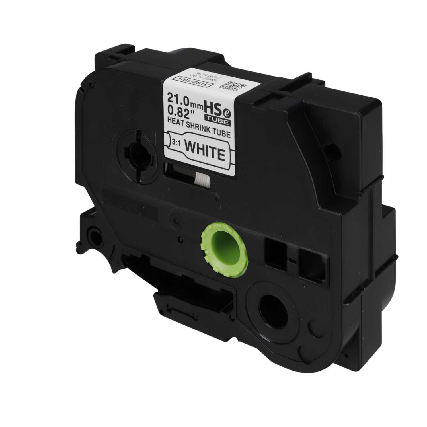 Genuine Brother HSE211 Black On White Tape - Genuine Brother HSE-211