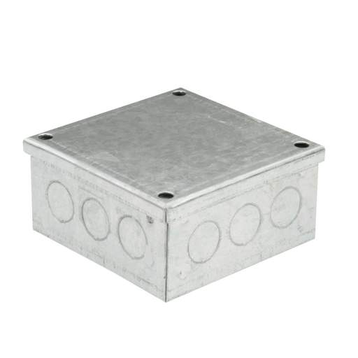 Niglon 100mm x 100mm x 50mm Galvanised Adaptable Box with Knockouts