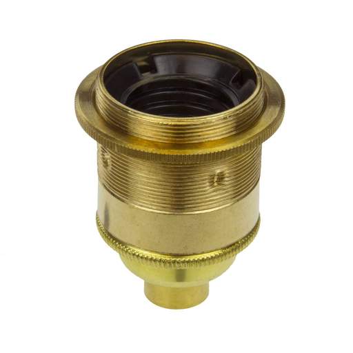 Niglon ½ Inch ES/E27 Screwed Shade Ring Lampholder Brass (Sold in 1's)