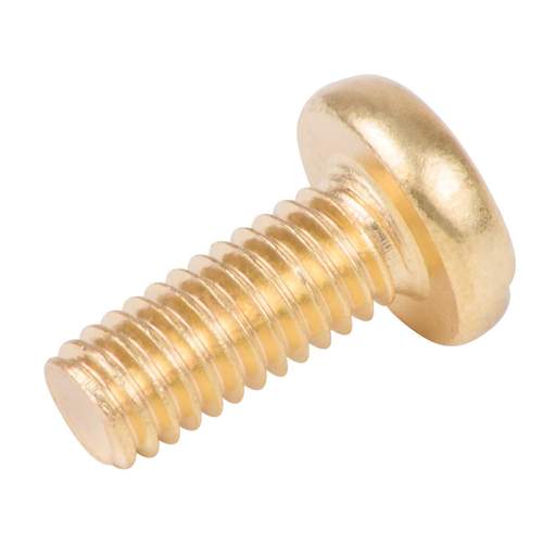 Niglon M4 x 16mm Pan Head Slot Screws Brass (Pack of 100)