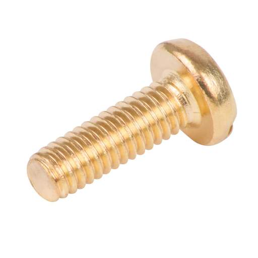 Niglon M4 x 20mm Pan Head Slot Screws Brass (Pack of 100)