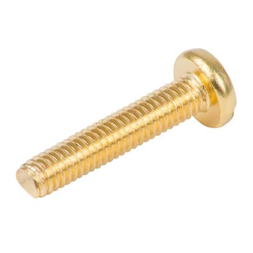 Niglon M4 x 30mm Pan Head Slot Screws Brass (Pack of 100)