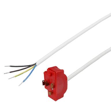 Olson 6A 4 Pin Prewired Plug with 2m LSF Cable Red (LDU/4P/0.75/2MLS0H ...