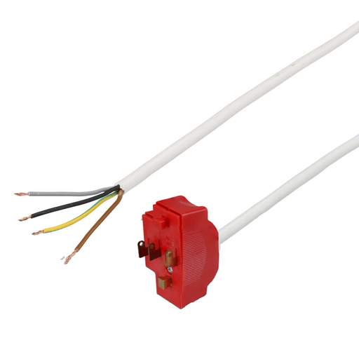 Olson 6A 4 Pin Prewired Plug with 3m LSF Cable Red