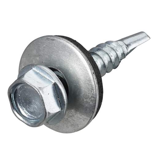 Olympic Fixings 4.8mm x 25mm Light Washered Hexagon Head Self Drilling Screws (Pack of 200)