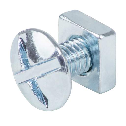 Olympic Fixings M6 x 8 Roofing Nuts and Bolts BZP (Pack of 200)