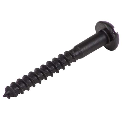 Olympic Fixings 8 x 1¼ Round Head Slot Woodscrews Black (Pack of 200)