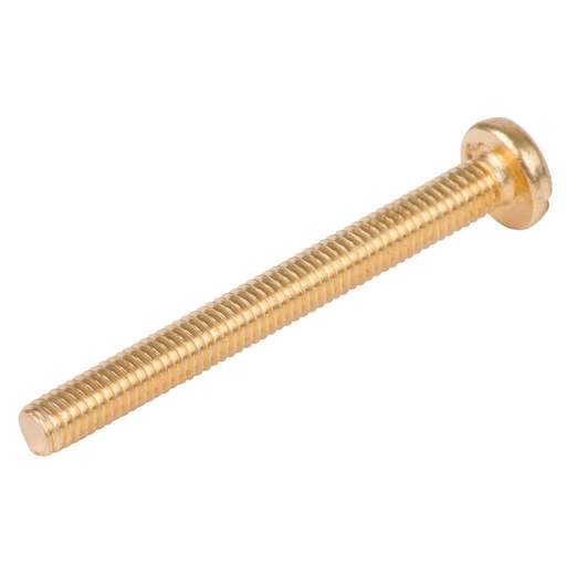 Olympic Fixings M4 x 40mm Pan Head Slot Screws Brass (Pack of 100)