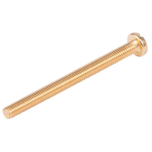 Olympic Fixings M4 x 50mm Pan Head Slot Screws Brass (Pack of 100)