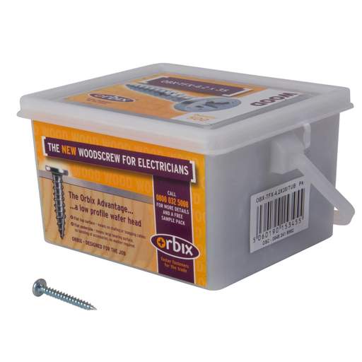 Orbix Trade Tub 8g x 35mm General Fixing Screws (Tub of 500)