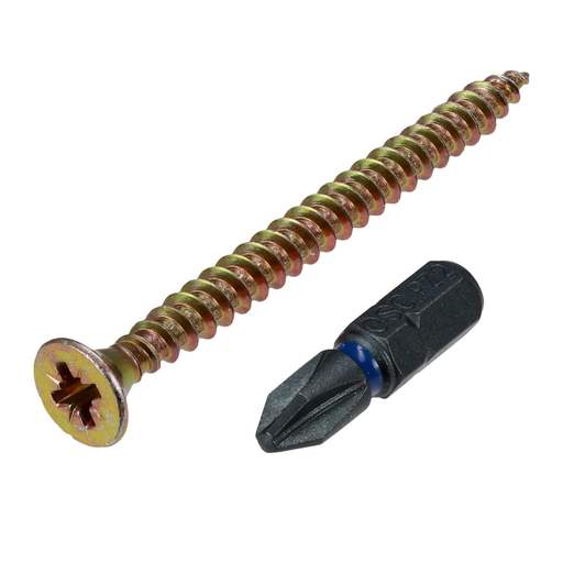 Orbix 10 x 2½ Countersunk Twin Thread Woodscrews (Pack of 100)