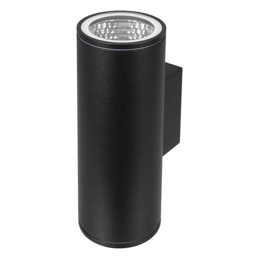 Ovia Verta 12W LED Cylindrical Up / Down Wall Light Black 3000K
