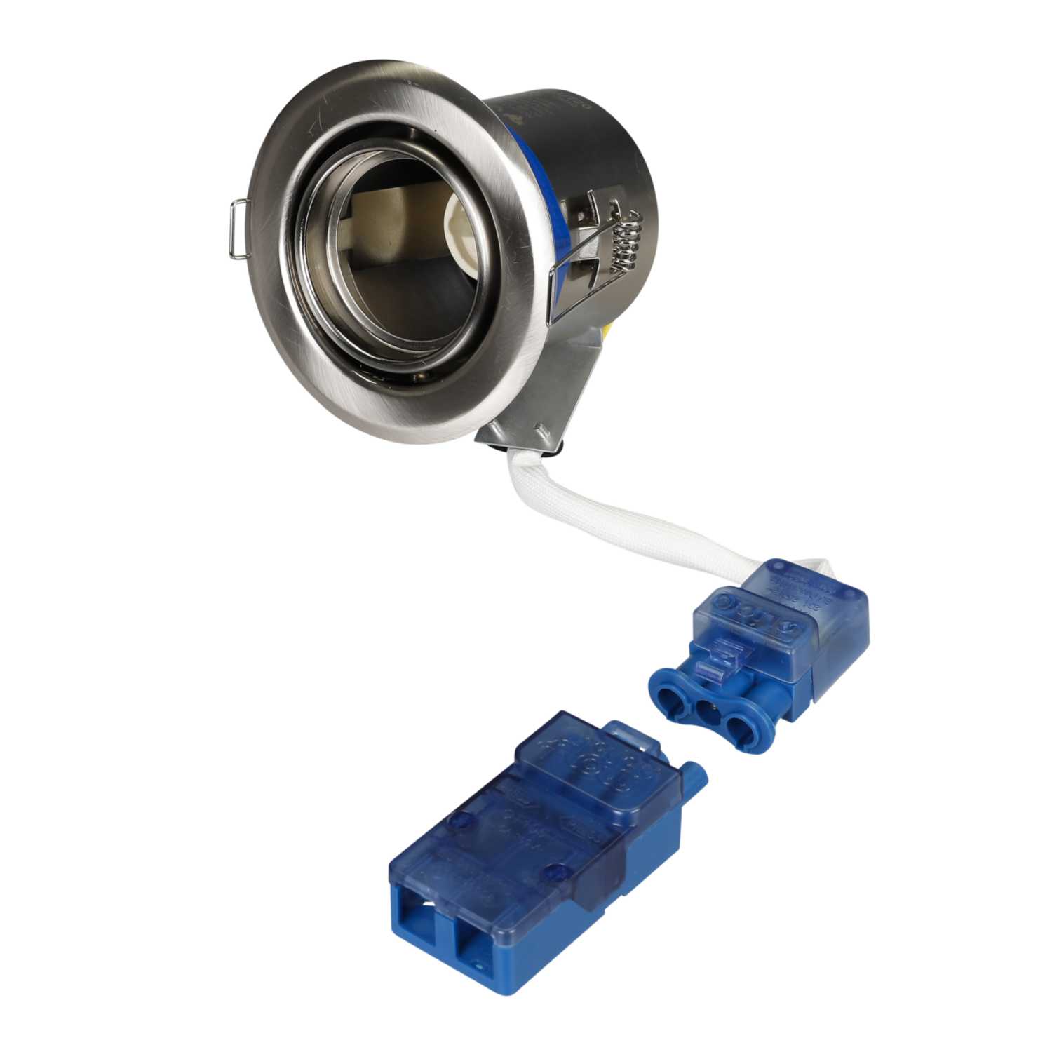 Ovia Flameguard GU10 Adjustable Downlight Satin Chrome (OVGU720SC) CEF