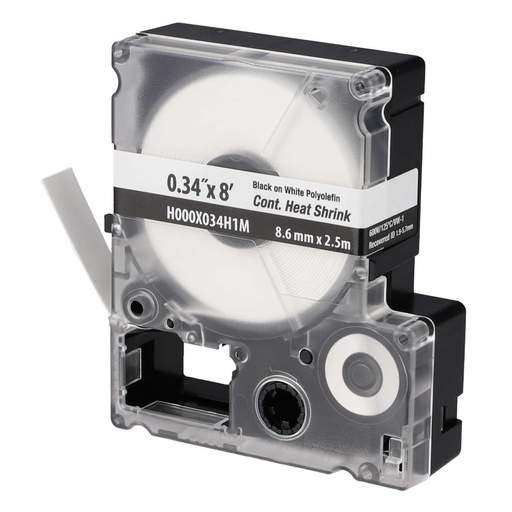 Panduit 8.6mm x 2.5m Heatshrink Label Cartridge Black on White