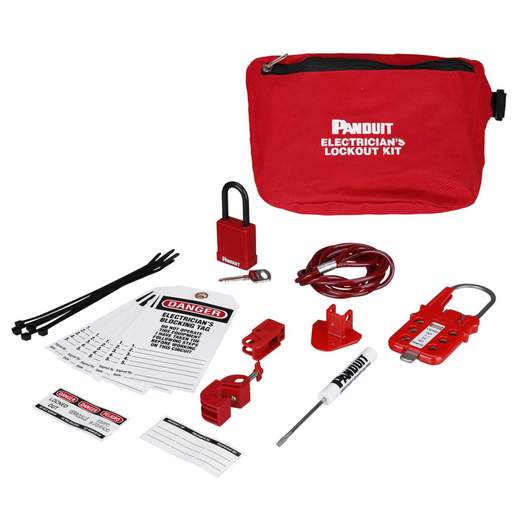 Panduit 12 Piece Electrician Lockout Kit