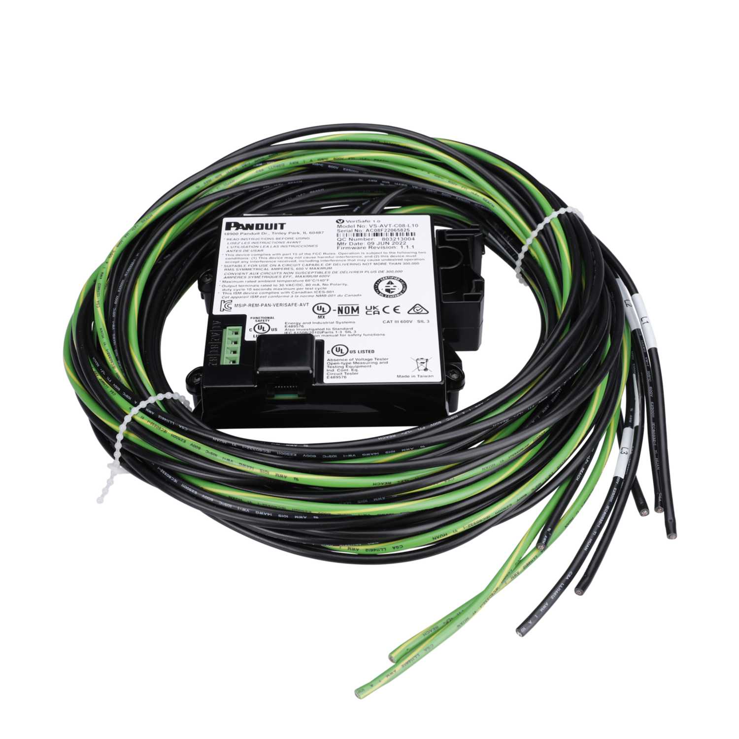 Panduit VeriSafe 1.0 Three Phase AVT with 3m System Lead (VSAVTC08