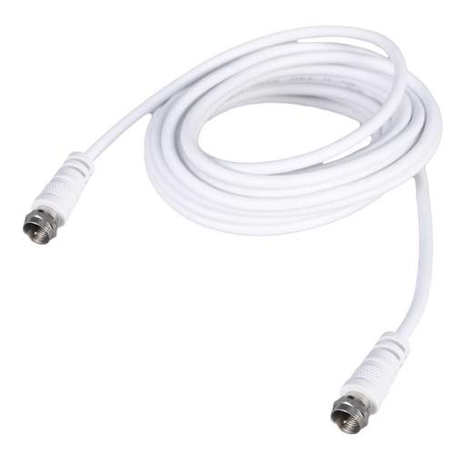Philex 5m F Plug to F Plug Satellite Lead White