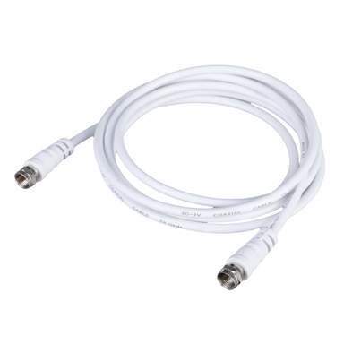Philex 1.5m F Plug to F Plug Satellite Lead White (26057ST) | CEF