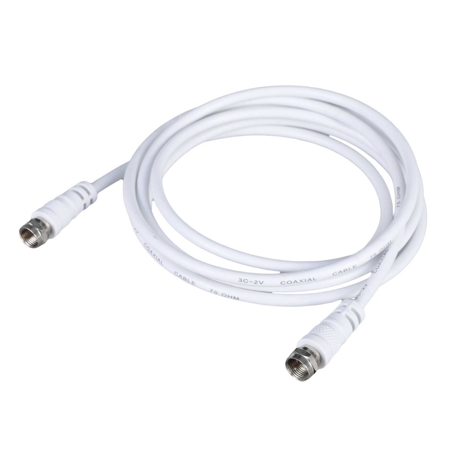 Philex 1.5m F Plug to F Plug Satellite Lead White (26057ST) CEF