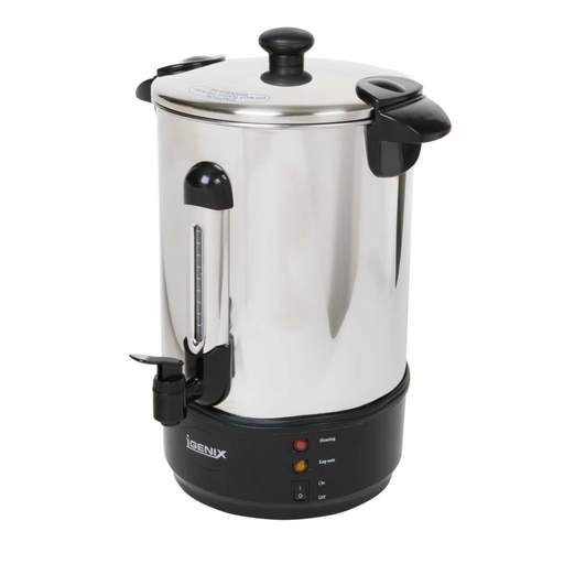 Igenix 8.8L s/s catering urn in single layer,230V/950W, 50/60Hz,BS plug,with thermostat regulator from 30-100℃,5 layer brown boxes and no gift box