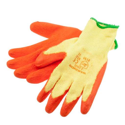 Warrior One Size Builders Grip Gloves White and Orange