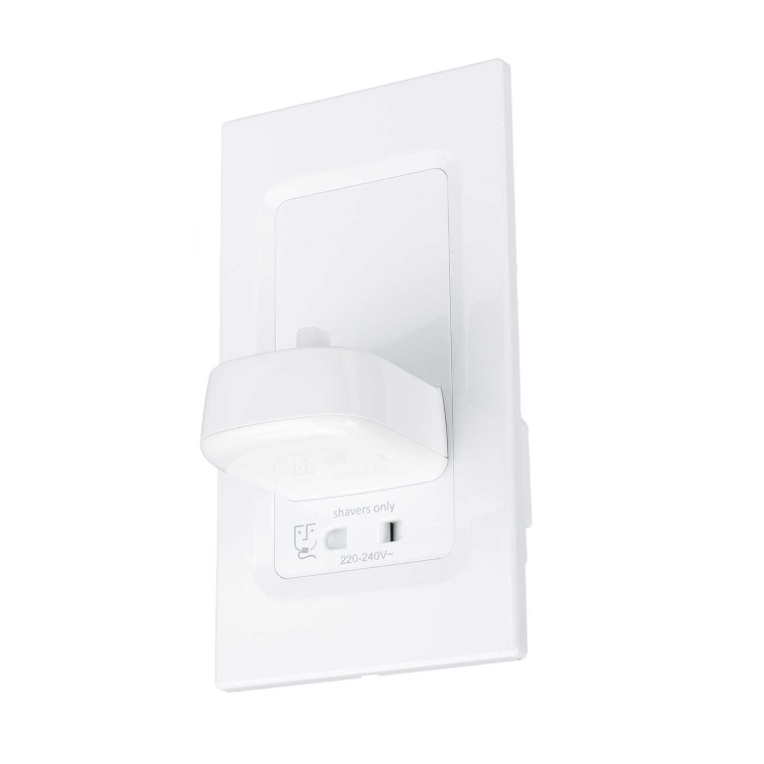 Proofvision Electric Toothbrush Charger and Shaver Socket White (PV12P