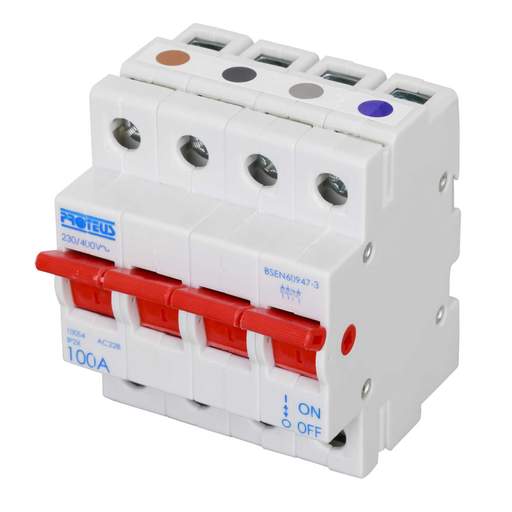 Proteus 100A Four Pole Switch Disconnector Isolator