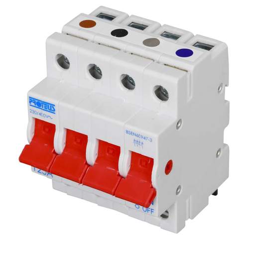 Proteus 125A Four Pole Switch Disconnector Isolator