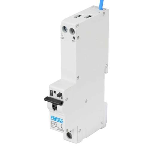 Proteus 10A Double Pole 1 Module Bidirectional B Curve 6kA 30mA Type A AFDD / RCBO
