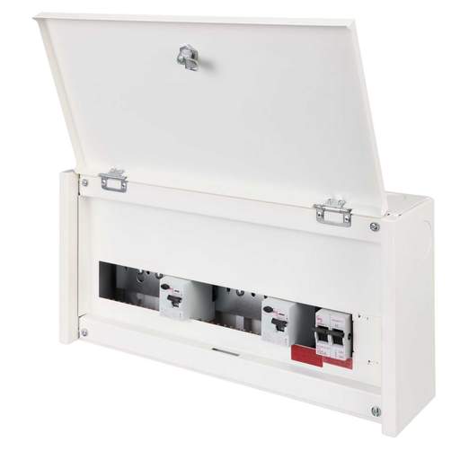 M2 2 + 6 + 6 Dual 80A RCD High Integrity Metal Clad Consumer Unit
