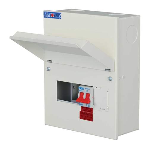 Proteus 4 Way 100A Isolator Incomer Metal Clad Consumer Unit