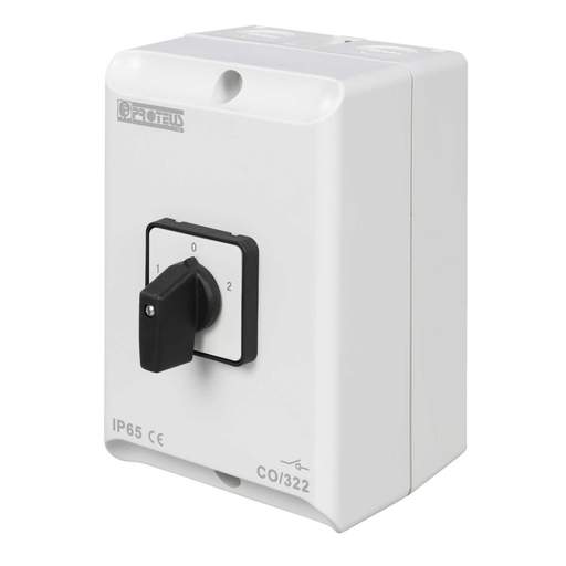 Proteus 32A 2 Pole 3 Position Changeover Switch IP65