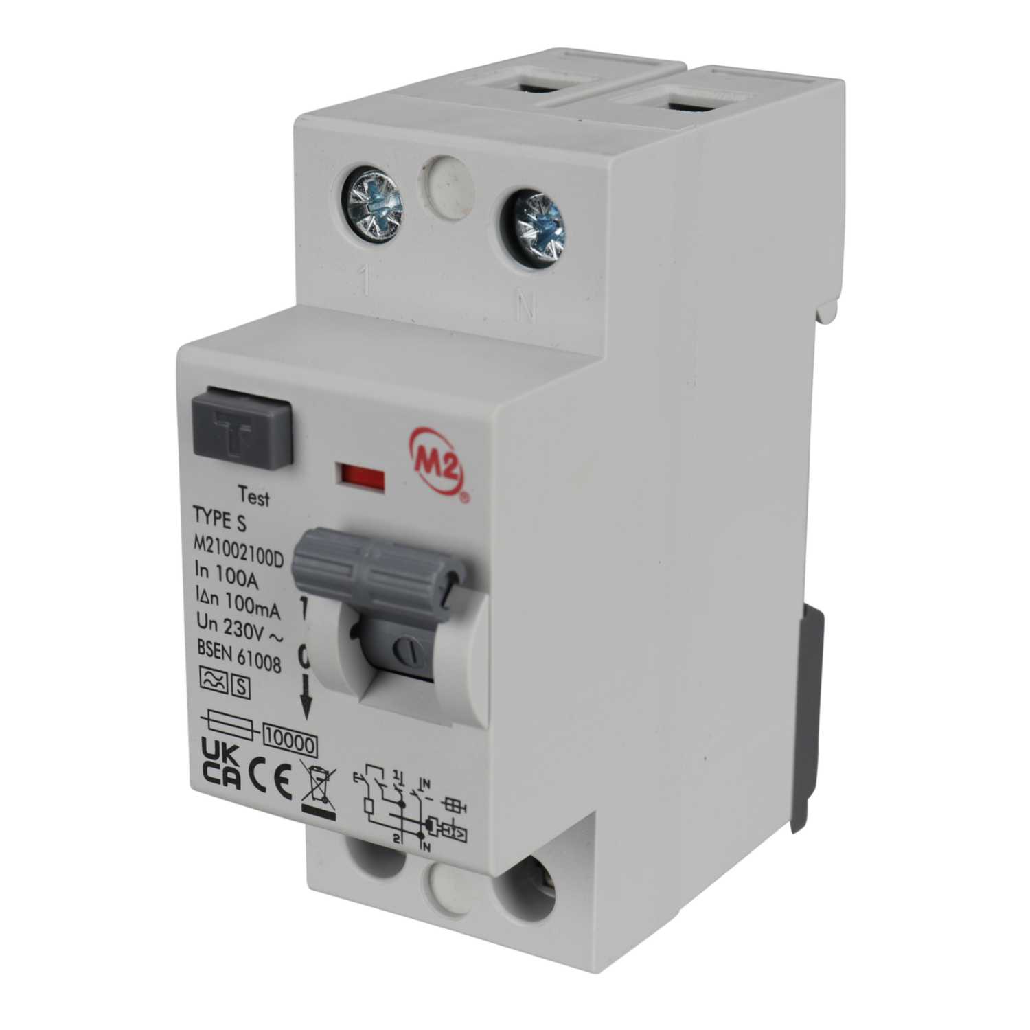 M2 100A 2 Pole 100mA Time Delay RCD (M21002100D) CEF
