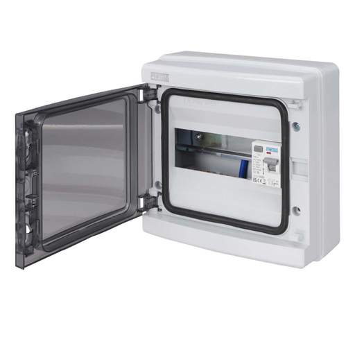 Proteus 6 Way 100A 30mA RCD Isolator Incomer Insulated Consumer Unit IP65