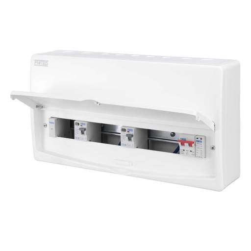 Proteus 16 Way 100A DP Isolator Incomer Variable RCD Metalclad Consumer Unit