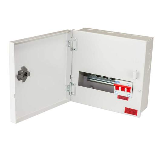 Proteus 2 Way TP+N Type B Metal Clad Distribution Board 100A Incomer