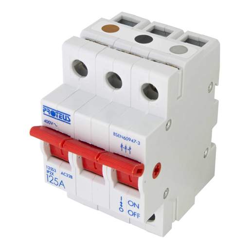 Proteus 125A Trple Pole Switch Disconnector Isolator