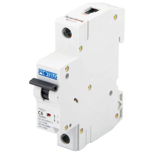Proteus 6A Single Pole 15kA C Curve MCB