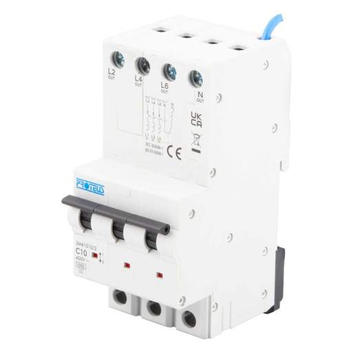 Proteus 10A 3 Module 4 Pole 10kA C Curve MCB