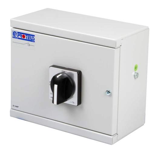 Proteus Euro 32A TP+N Metal Isolator Switch Disconnector