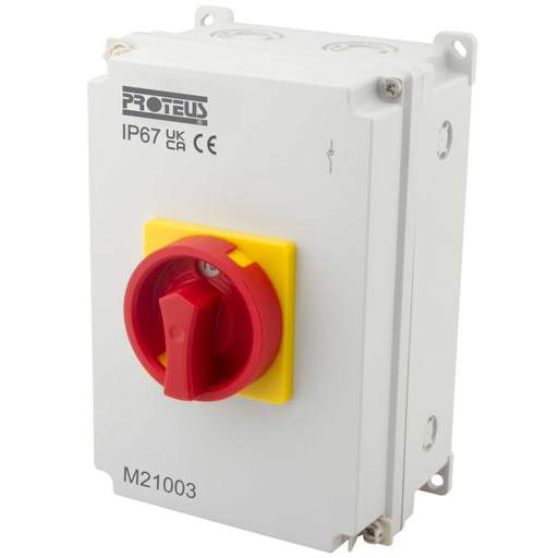 Proteus 100A 3 Pole Rotary Isolator Switch IP67
